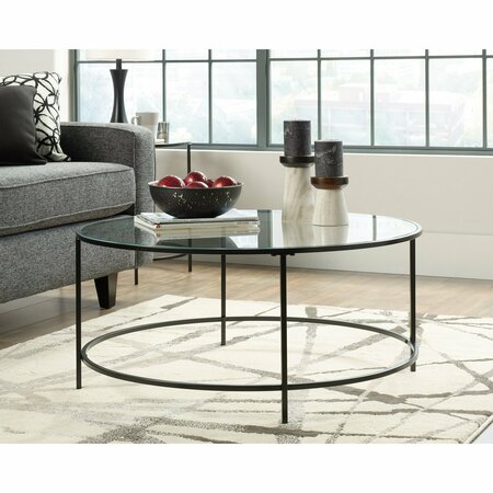 SAUDER Harvey Park Coffee Table Black/clear Gla , Finished on all sides for versatile placement 414970